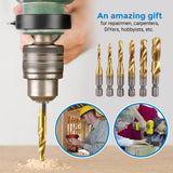 M3-M10 Hex Shank Titanium-Plated HSS Drill Bits