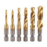 M3-M10 Hex Shank Titanium-Plated HSS Drill Bits